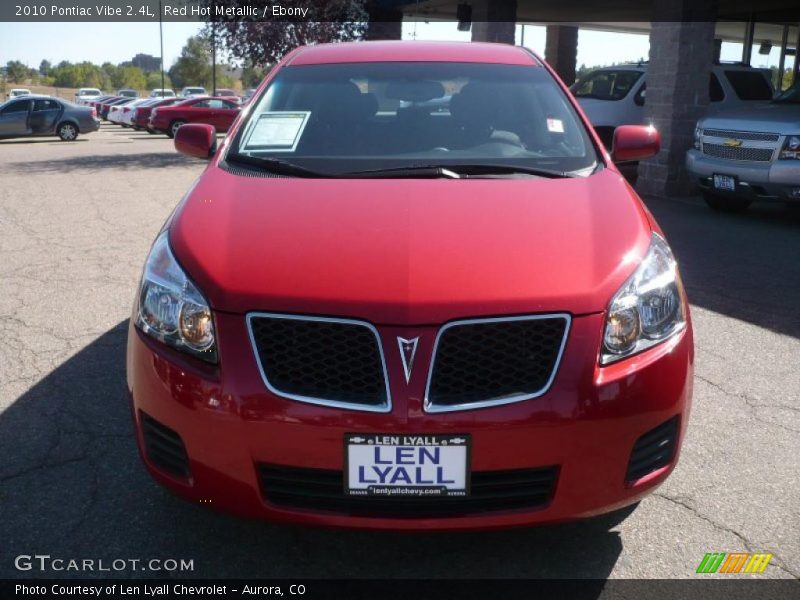 Red Hot Metallic / Ebony 2010 Pontiac Vibe 2.4L