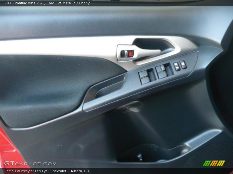 Red Hot Metallic / Ebony 2010 Pontiac Vibe 2.4L