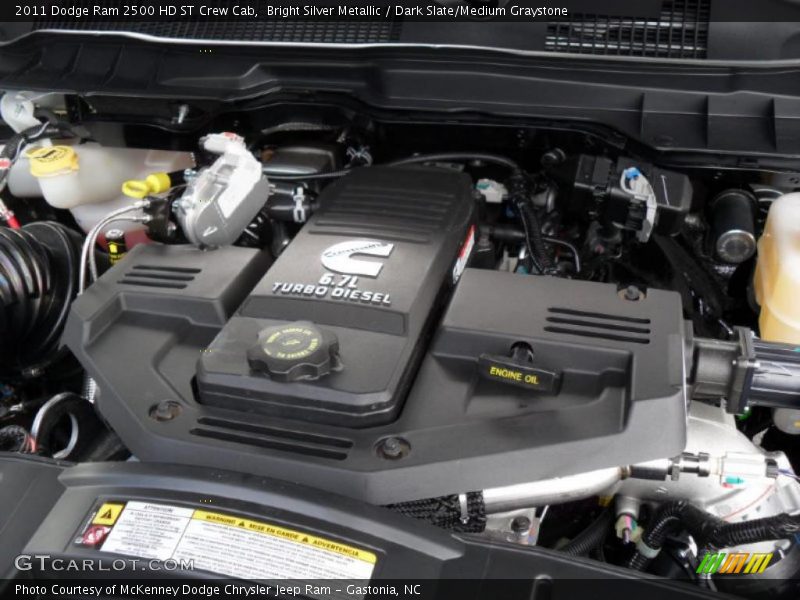  2011 Ram 2500 HD ST Crew Cab Engine - 6.7 Liter OHV 24-Valve Cummins VGT Turbo-Diesel Inline 6 Cylinder