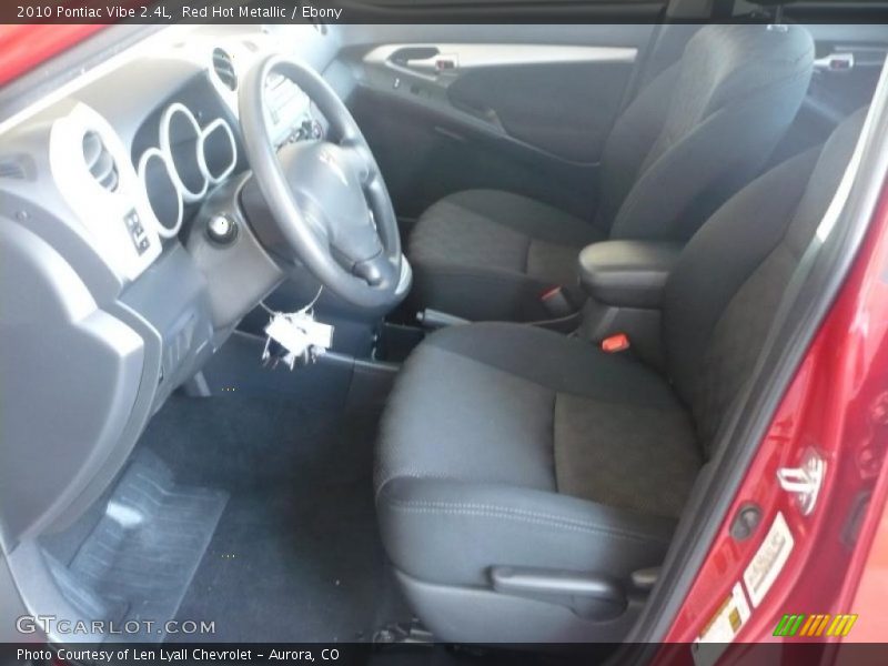 Red Hot Metallic / Ebony 2010 Pontiac Vibe 2.4L