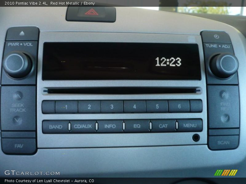 Red Hot Metallic / Ebony 2010 Pontiac Vibe 2.4L