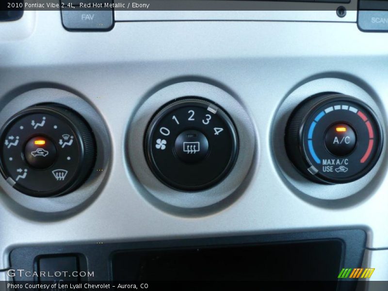 Red Hot Metallic / Ebony 2010 Pontiac Vibe 2.4L