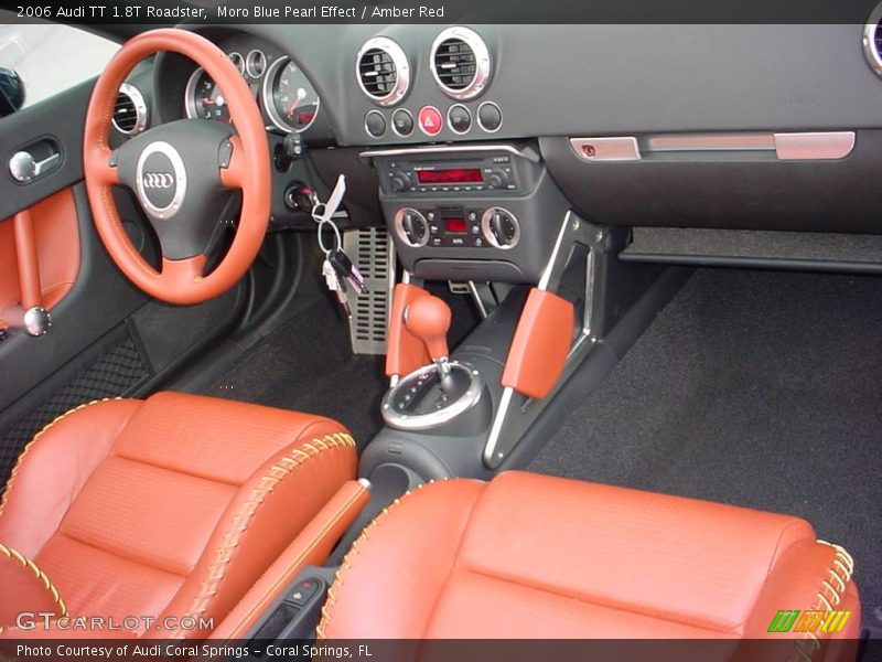 Moro Blue Pearl Effect / Amber Red 2006 Audi TT 1.8T Roadster