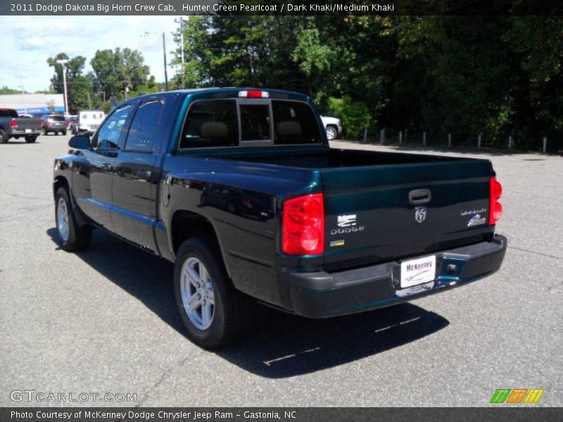 Hunter Green Pearlcoat / Dark Khaki/Medium Khaki 2011 Dodge Dakota Big Horn Crew Cab