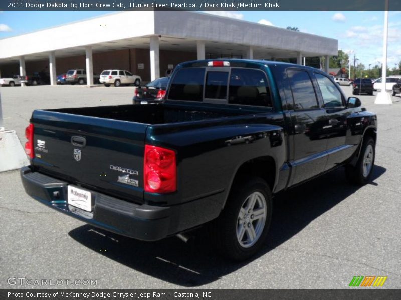 Hunter Green Pearlcoat / Dark Khaki/Medium Khaki 2011 Dodge Dakota Big Horn Crew Cab