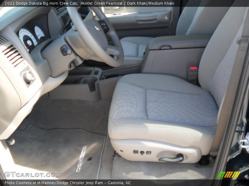 Hunter Green Pearlcoat / Dark Khaki/Medium Khaki 2011 Dodge Dakota Big Horn Crew Cab
