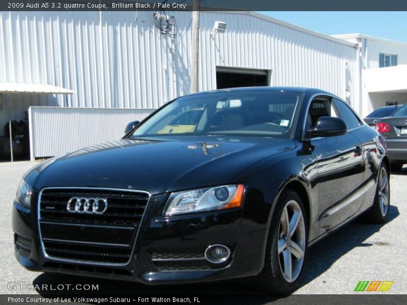 Brilliant Black / Pale Grey 2009 Audi A5 3.2 quattro Coupe