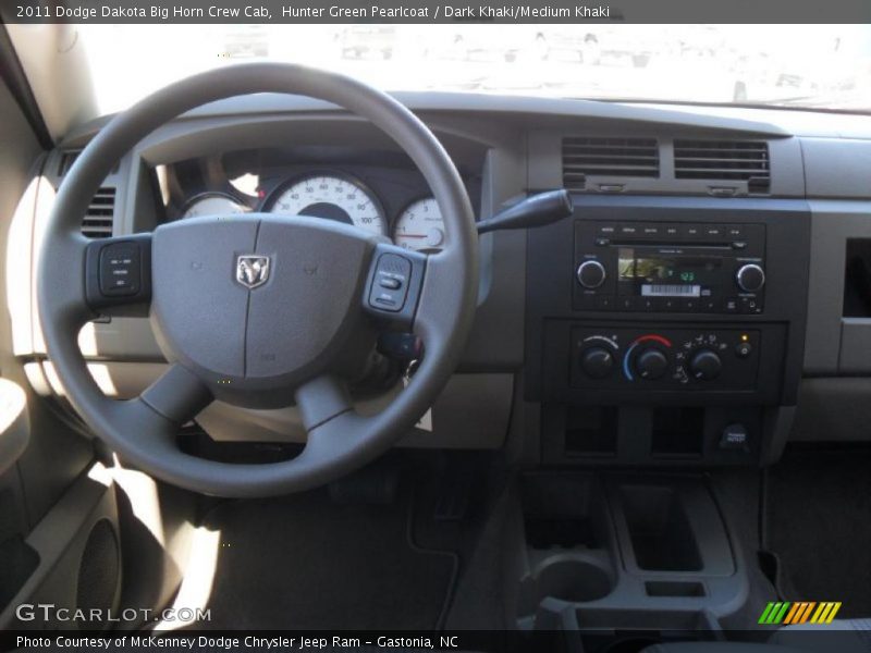 Hunter Green Pearlcoat / Dark Khaki/Medium Khaki 2011 Dodge Dakota Big Horn Crew Cab