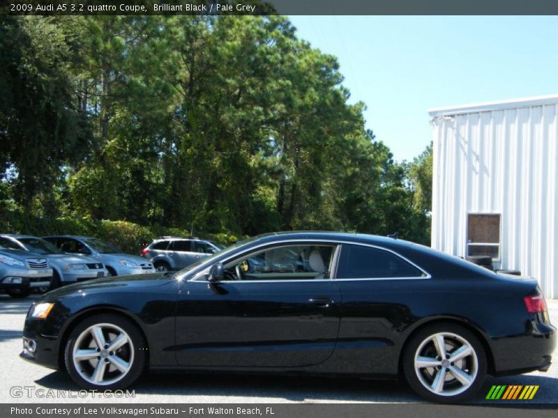 Brilliant Black / Pale Grey 2009 Audi A5 3.2 quattro Coupe