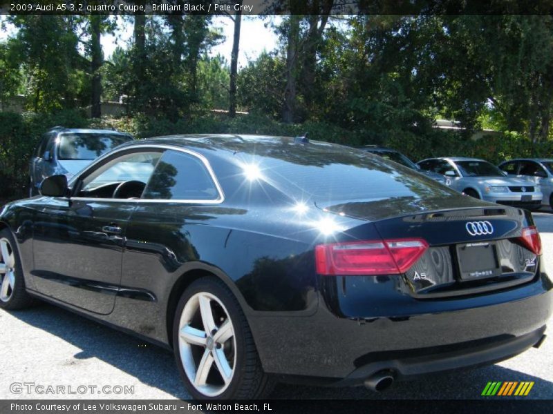 Brilliant Black / Pale Grey 2009 Audi A5 3.2 quattro Coupe