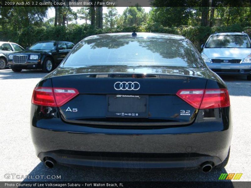 Brilliant Black / Pale Grey 2009 Audi A5 3.2 quattro Coupe