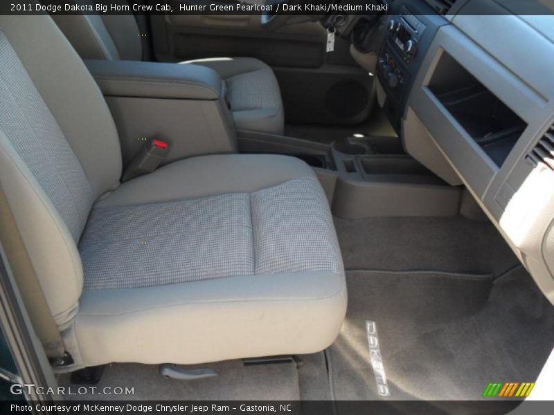 Hunter Green Pearlcoat / Dark Khaki/Medium Khaki 2011 Dodge Dakota Big Horn Crew Cab