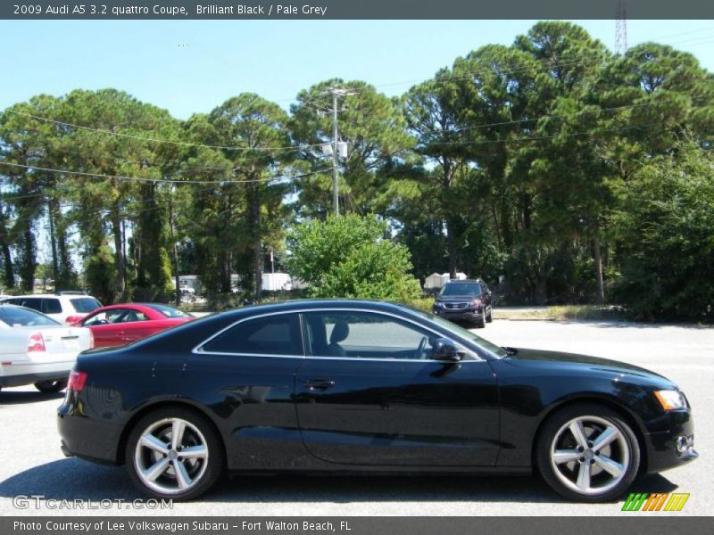 Brilliant Black / Pale Grey 2009 Audi A5 3.2 quattro Coupe