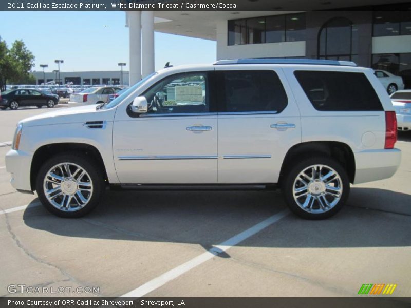 White Diamond Tricoat / Cashmere/Cocoa 2011 Cadillac Escalade Platinum