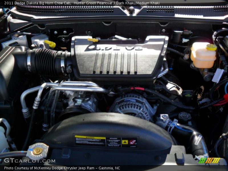 Hunter Green Pearlcoat / Dark Khaki/Medium Khaki 2011 Dodge Dakota Big Horn Crew Cab