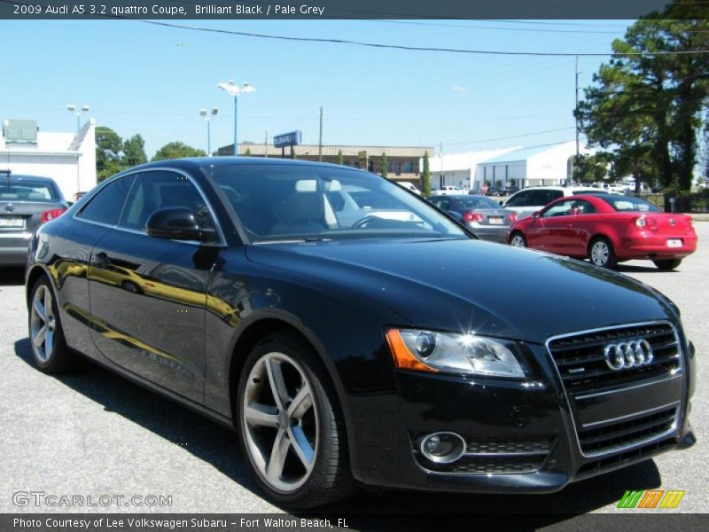 Brilliant Black / Pale Grey 2009 Audi A5 3.2 quattro Coupe