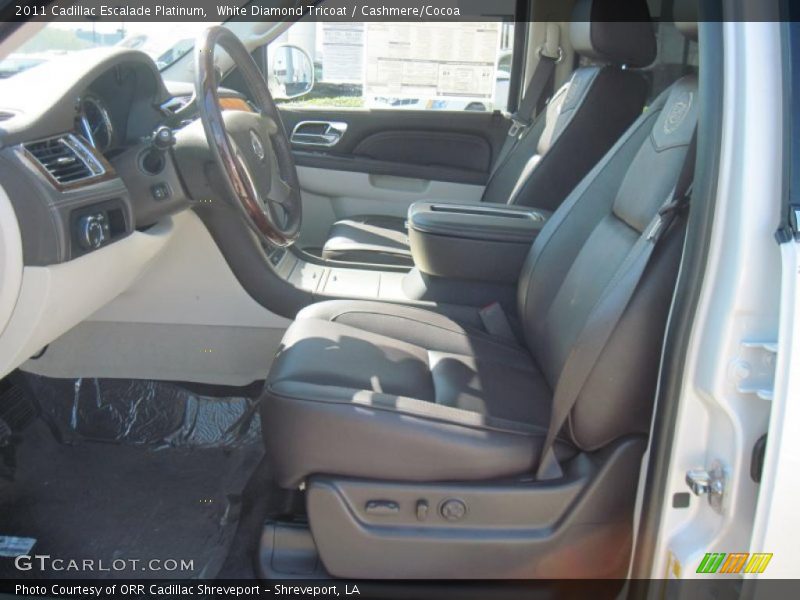 White Diamond Tricoat / Cashmere/Cocoa 2011 Cadillac Escalade Platinum
