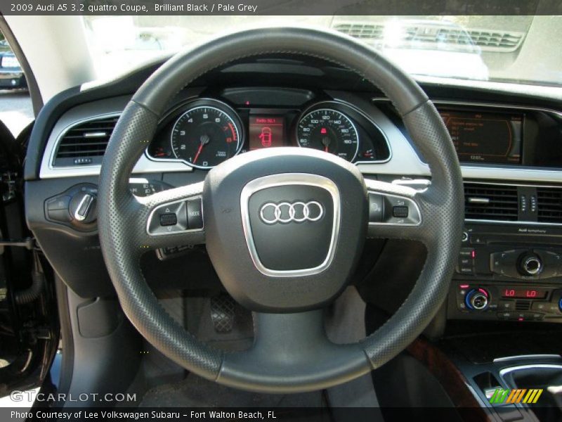 Brilliant Black / Pale Grey 2009 Audi A5 3.2 quattro Coupe