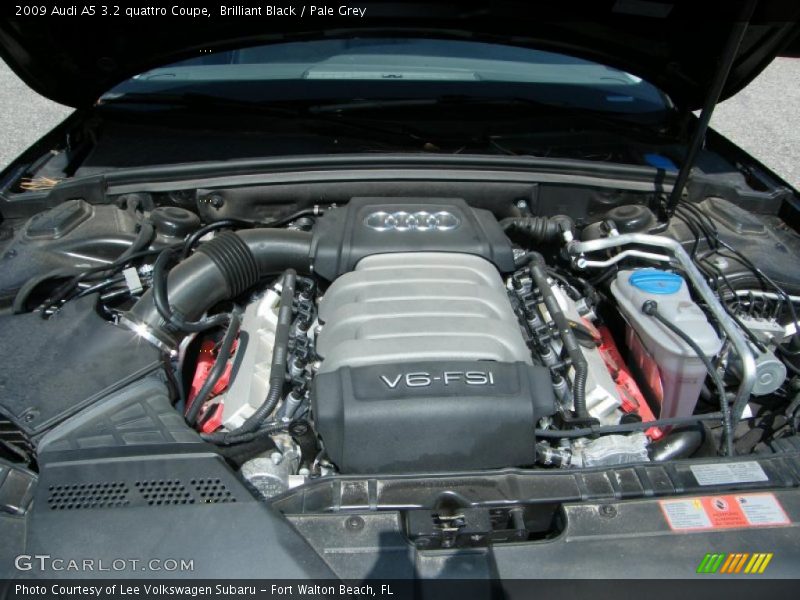 Brilliant Black / Pale Grey 2009 Audi A5 3.2 quattro Coupe