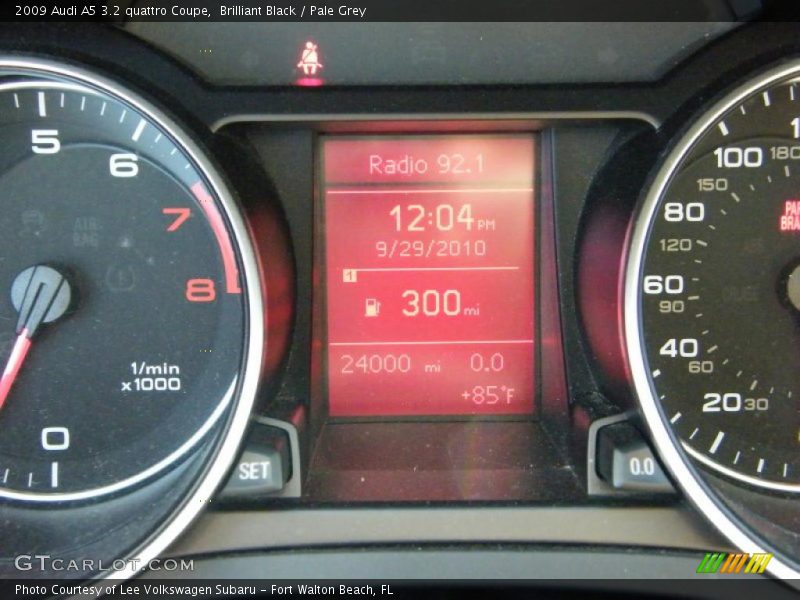 Brilliant Black / Pale Grey 2009 Audi A5 3.2 quattro Coupe