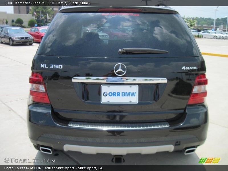 Black / Black 2008 Mercedes-Benz ML 350 4Matic