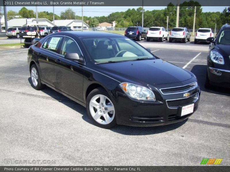 Black Granite Metallic / Titanium 2011 Chevrolet Malibu LS
