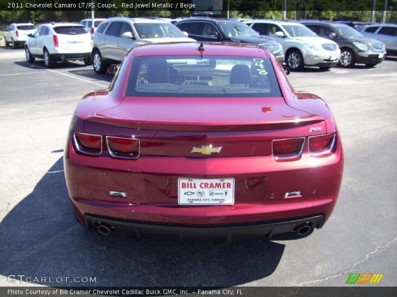 Red Jewel Metallic / Beige 2011 Chevrolet Camaro LT/RS Coupe