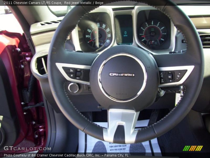 Red Jewel Metallic / Beige 2011 Chevrolet Camaro LT/RS Coupe