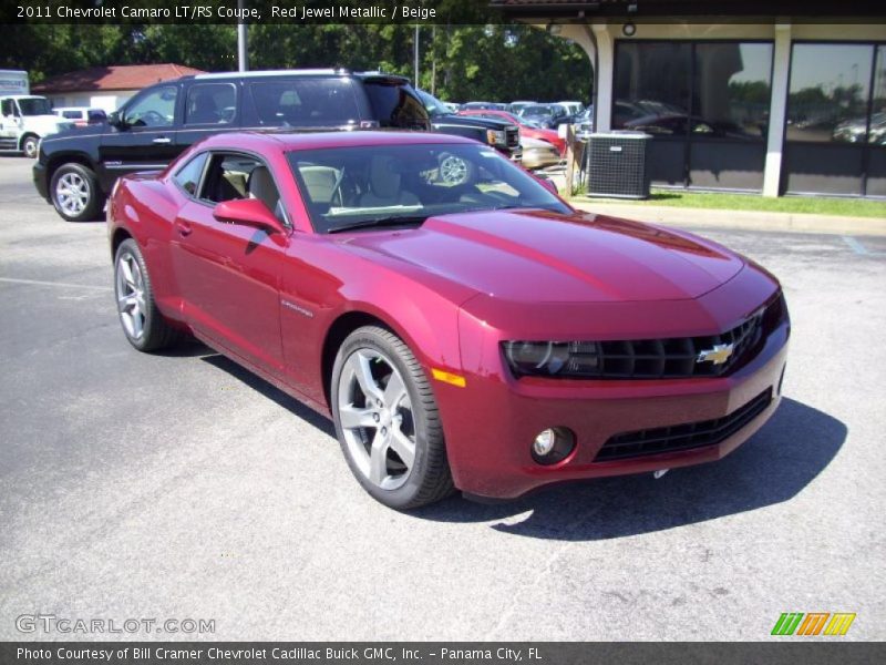Red Jewel Metallic / Beige 2011 Chevrolet Camaro LT/RS Coupe