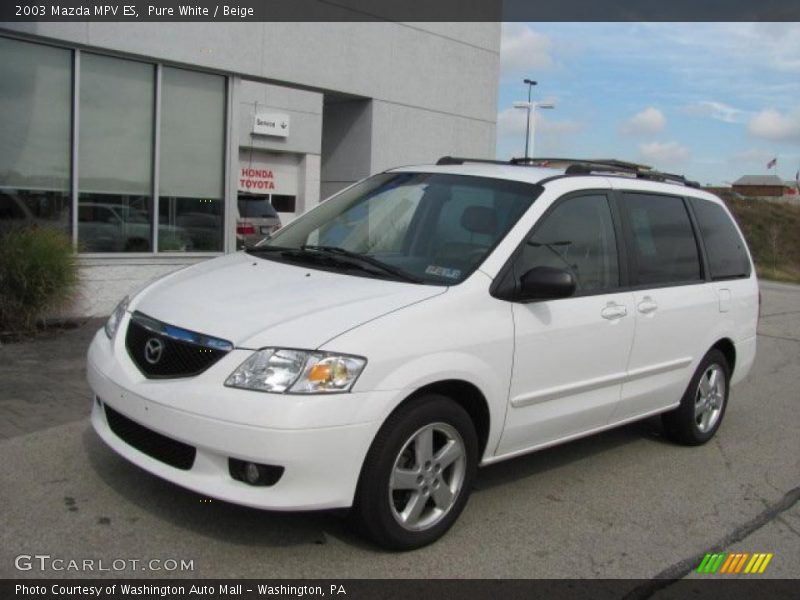Pure White / Beige 2003 Mazda MPV ES