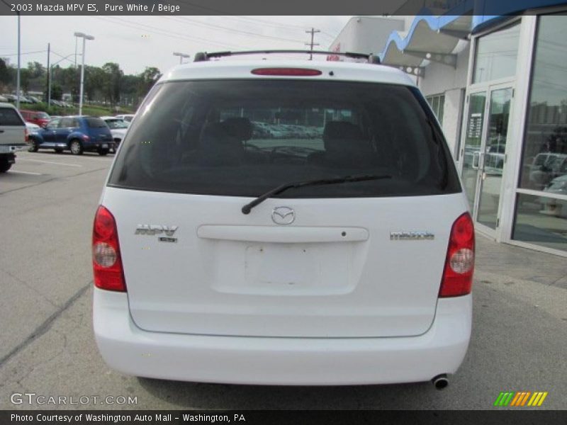 Pure White / Beige 2003 Mazda MPV ES