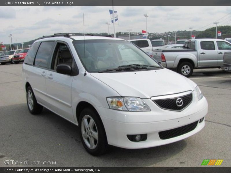 Pure White / Beige 2003 Mazda MPV ES