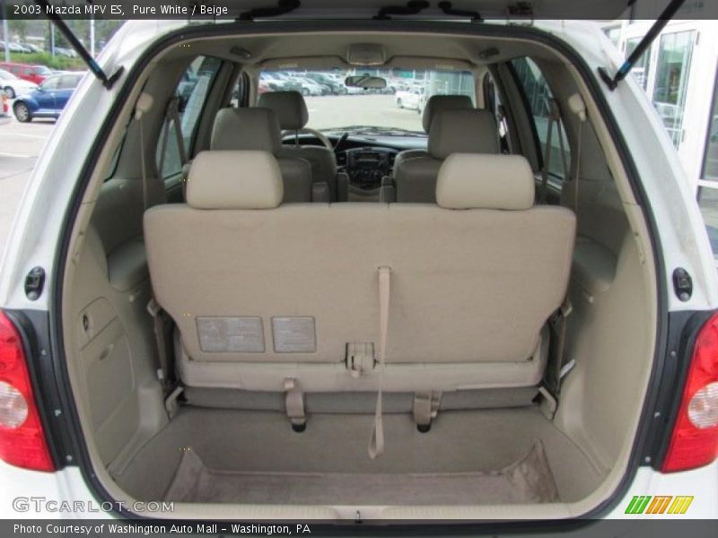 Pure White / Beige 2003 Mazda MPV ES