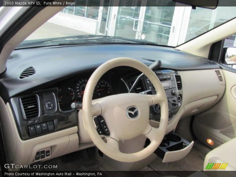 Pure White / Beige 2003 Mazda MPV ES