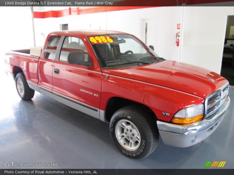 Flame Red / Mist Gray 1999 Dodge Dakota SLT Extended Cab