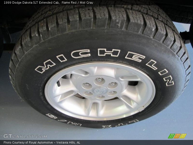 Flame Red / Mist Gray 1999 Dodge Dakota SLT Extended Cab