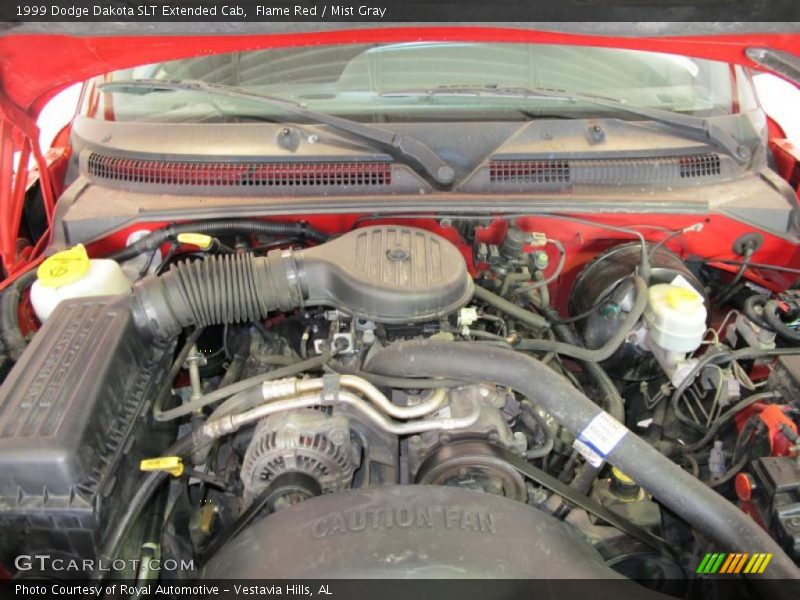 Flame Red / Mist Gray 1999 Dodge Dakota SLT Extended Cab