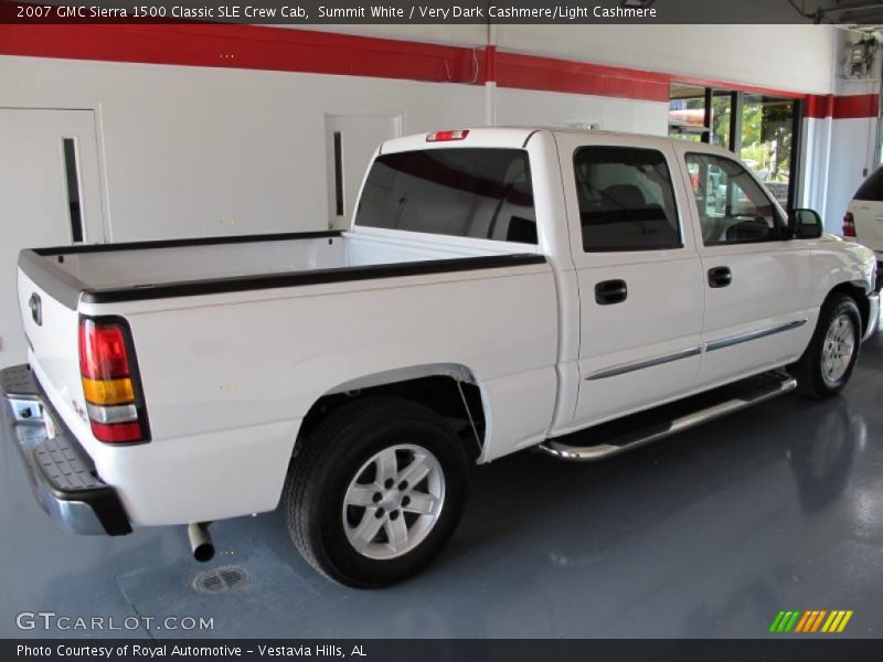 Summit White / Very Dark Cashmere/Light Cashmere 2007 GMC Sierra 1500 Classic SLE Crew Cab