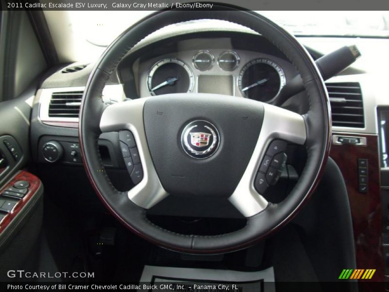 Galaxy Gray Metallic / Ebony/Ebony 2011 Cadillac Escalade ESV Luxury
