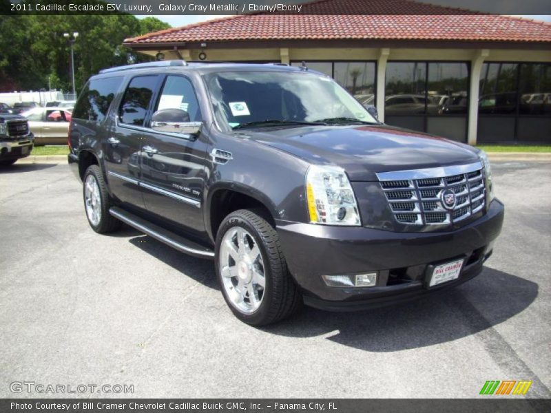 Galaxy Gray Metallic / Ebony/Ebony 2011 Cadillac Escalade ESV Luxury