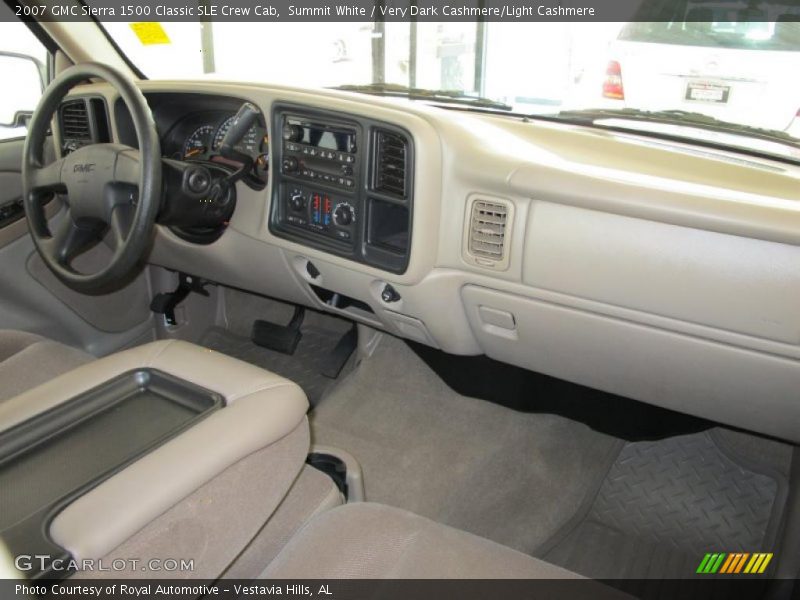 Summit White / Very Dark Cashmere/Light Cashmere 2007 GMC Sierra 1500 Classic SLE Crew Cab