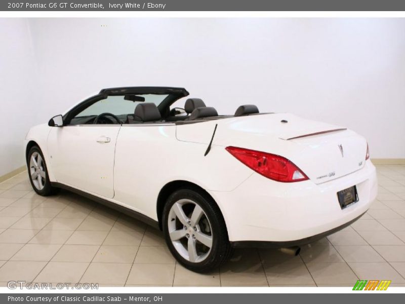 Ivory White / Ebony 2007 Pontiac G6 GT Convertible