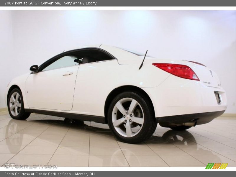 Ivory White / Ebony 2007 Pontiac G6 GT Convertible