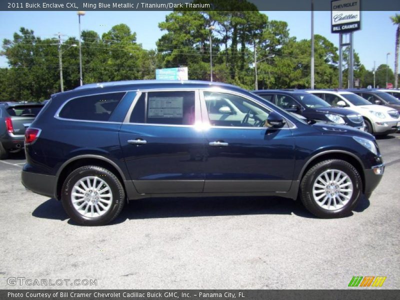 Ming Blue Metallic / Titanium/Dark Titanium 2011 Buick Enclave CXL