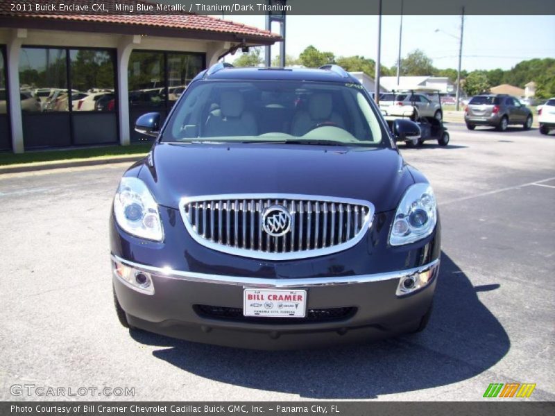 Ming Blue Metallic / Titanium/Dark Titanium 2011 Buick Enclave CXL