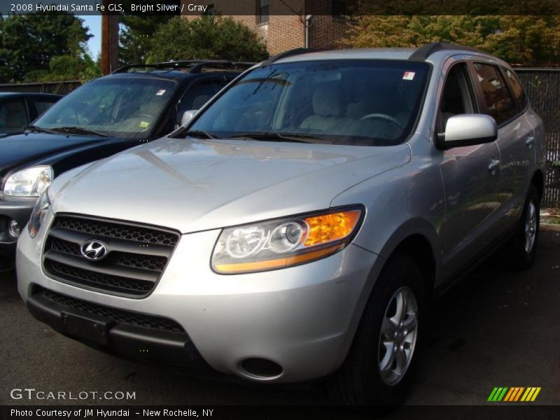 Bright Silver / Gray 2008 Hyundai Santa Fe GLS