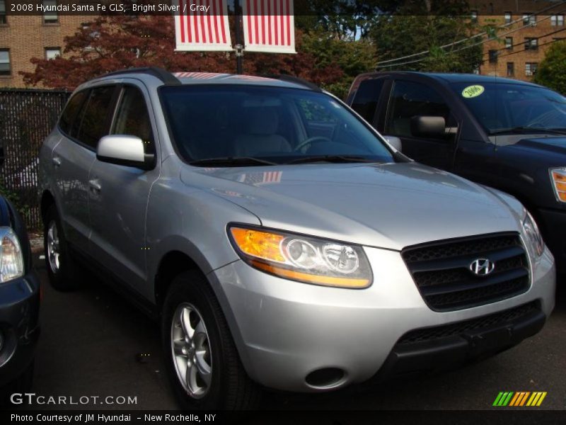 Bright Silver / Gray 2008 Hyundai Santa Fe GLS