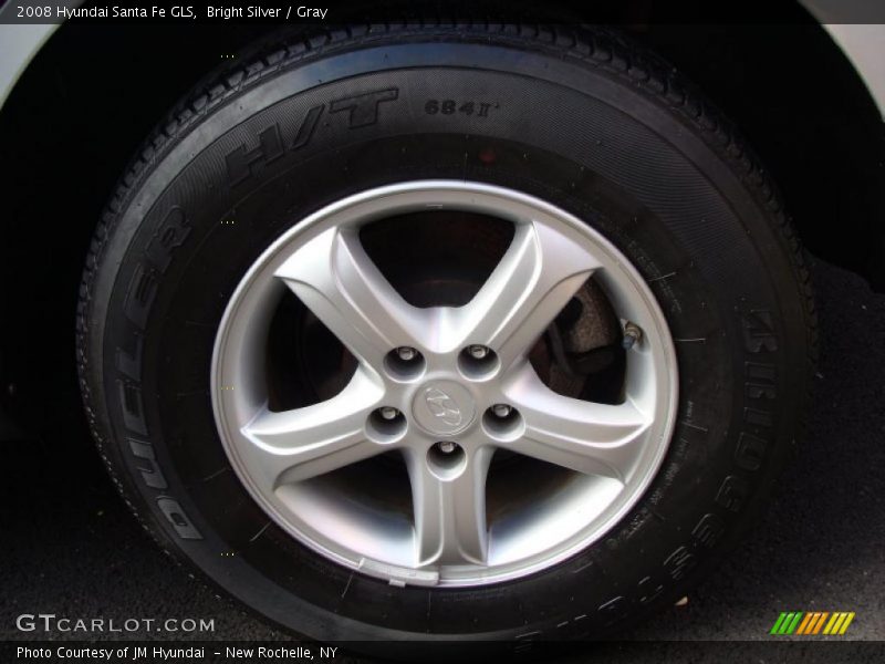 Bright Silver / Gray 2008 Hyundai Santa Fe GLS