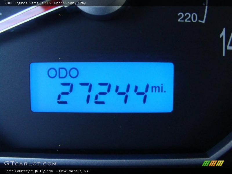 Bright Silver / Gray 2008 Hyundai Santa Fe GLS