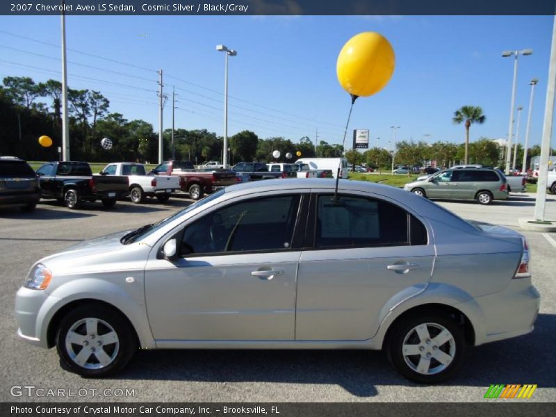 Cosmic Silver / Black/Gray 2007 Chevrolet Aveo LS Sedan